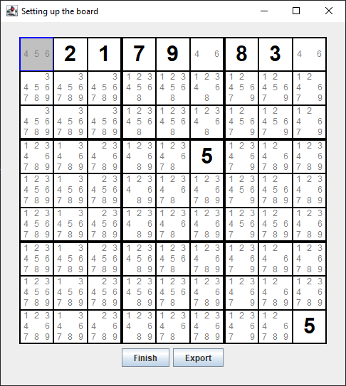 Sudoku grid