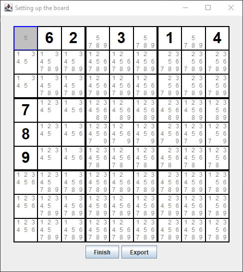 Sudoku grid